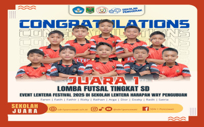 Selamat dan Sukses atas Prestasi Gemilang Tim Futsal SD Negeri 1 Poncowati